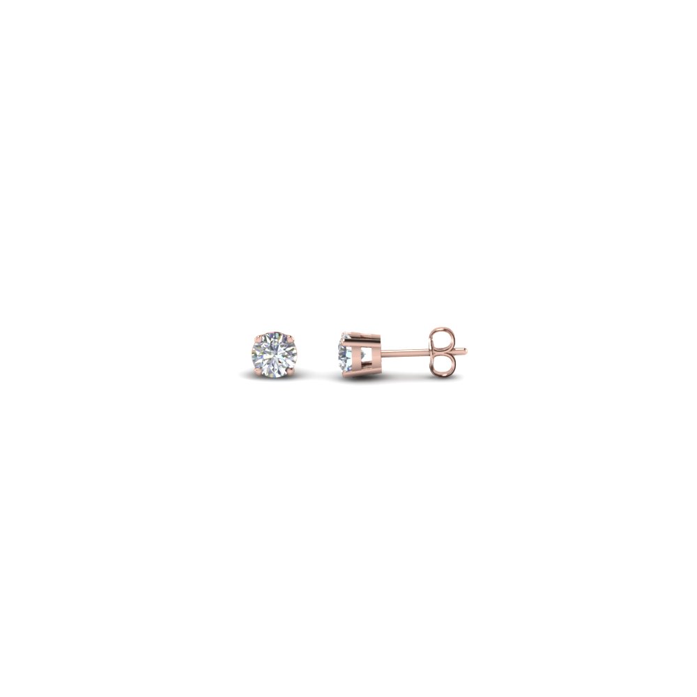 0.25 carat round diamond stud earring in 14K rose gold FDEAR4RO0.12CT NL RG