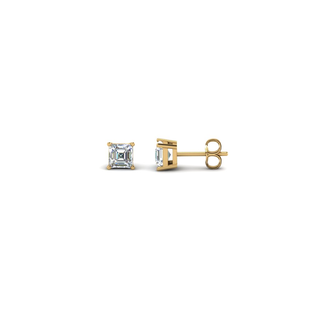 0.30 Carat Asscher Cut Diamond Earring