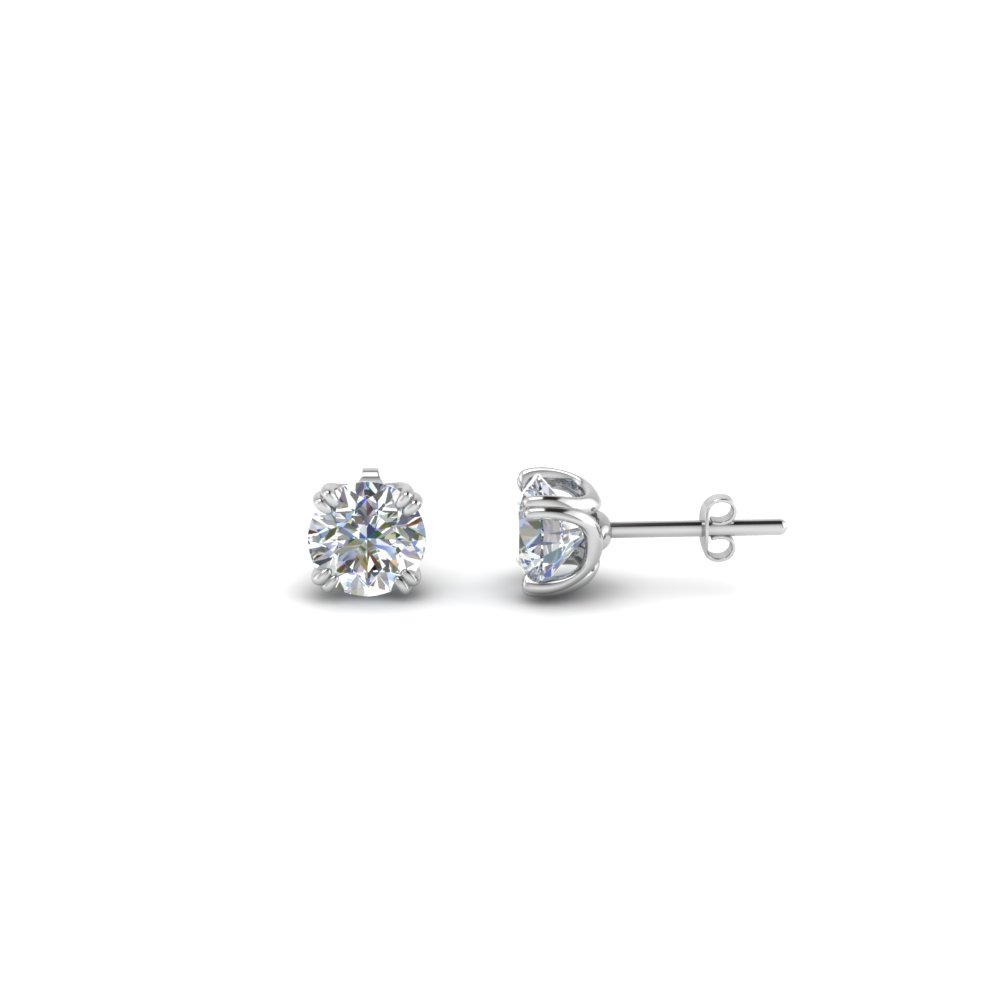 0 40 Carat Diamond Stud Earring For Girls In Sterling Silver