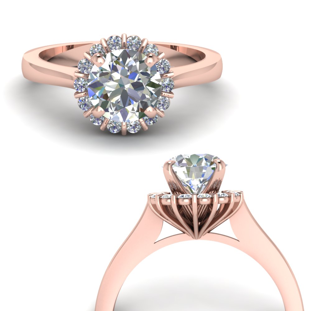 0.50 ct. diamond flower engagement ring in FDENS3172RORANGLE3 NL RG.jpg