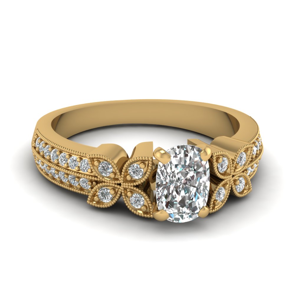 0.75 Carat Diamond Daisy Milgrain Ring