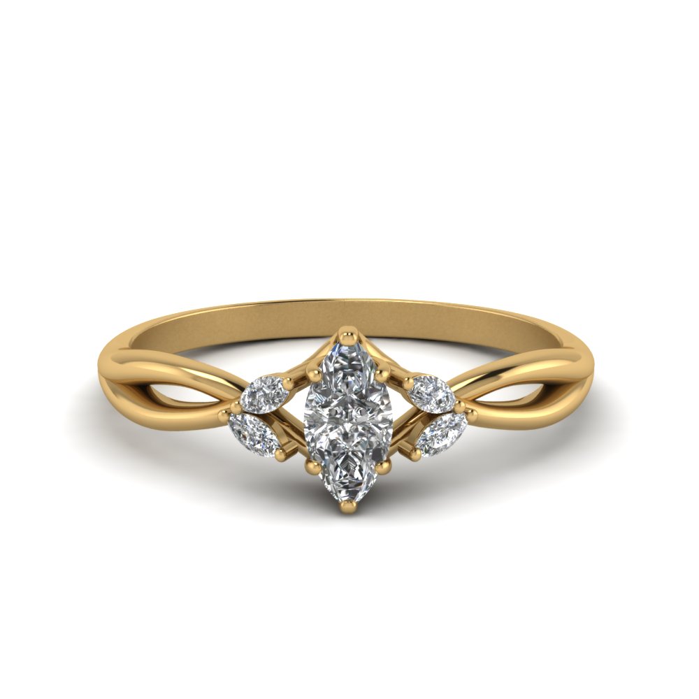 Marquise Cut Petite Engagement Rings