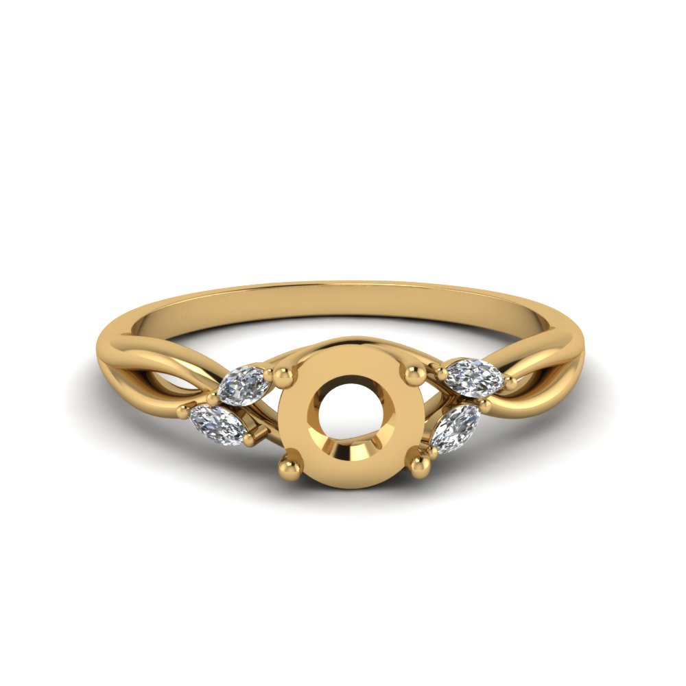 Semi Mount Twisted Engagement Ring