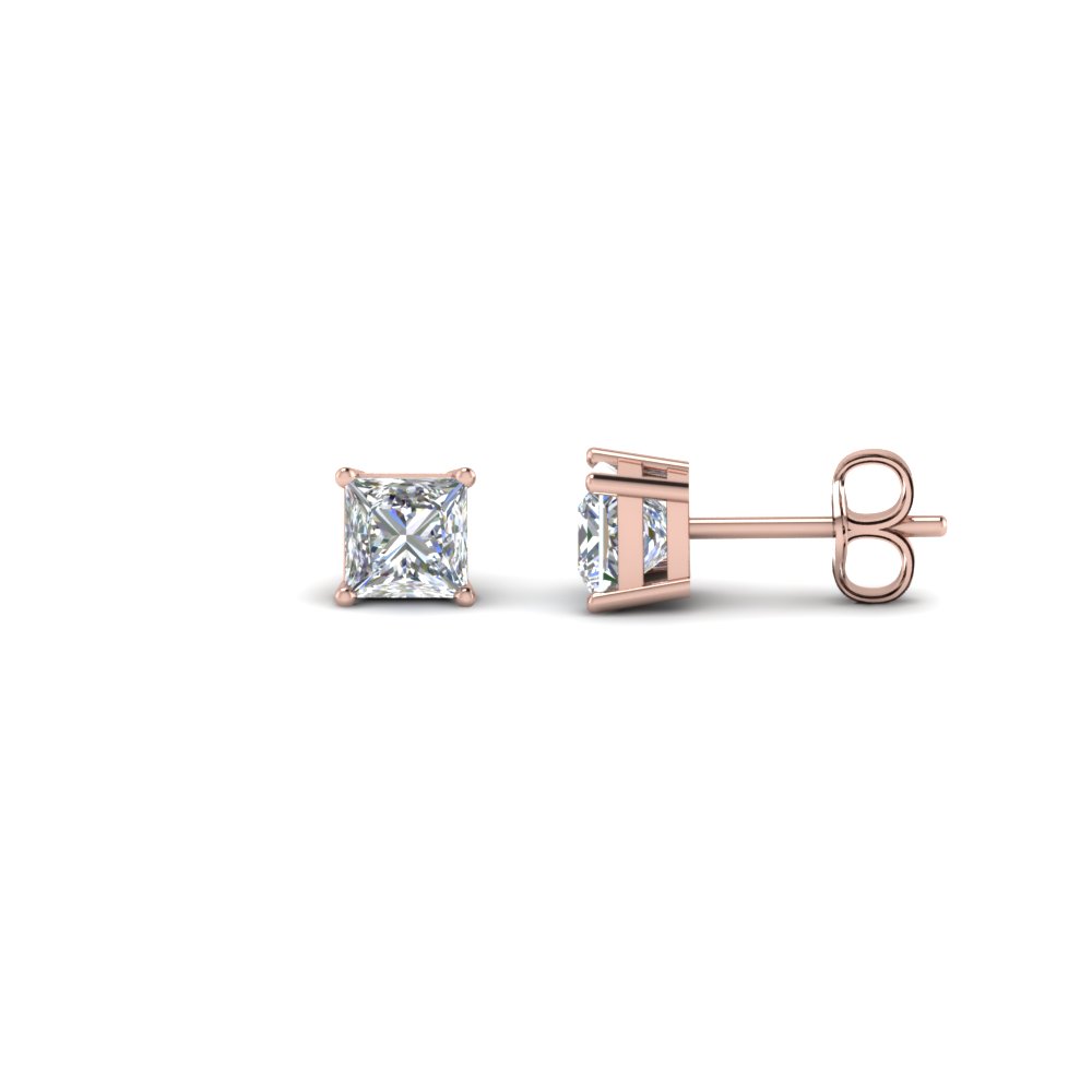 diamond earrings square gold