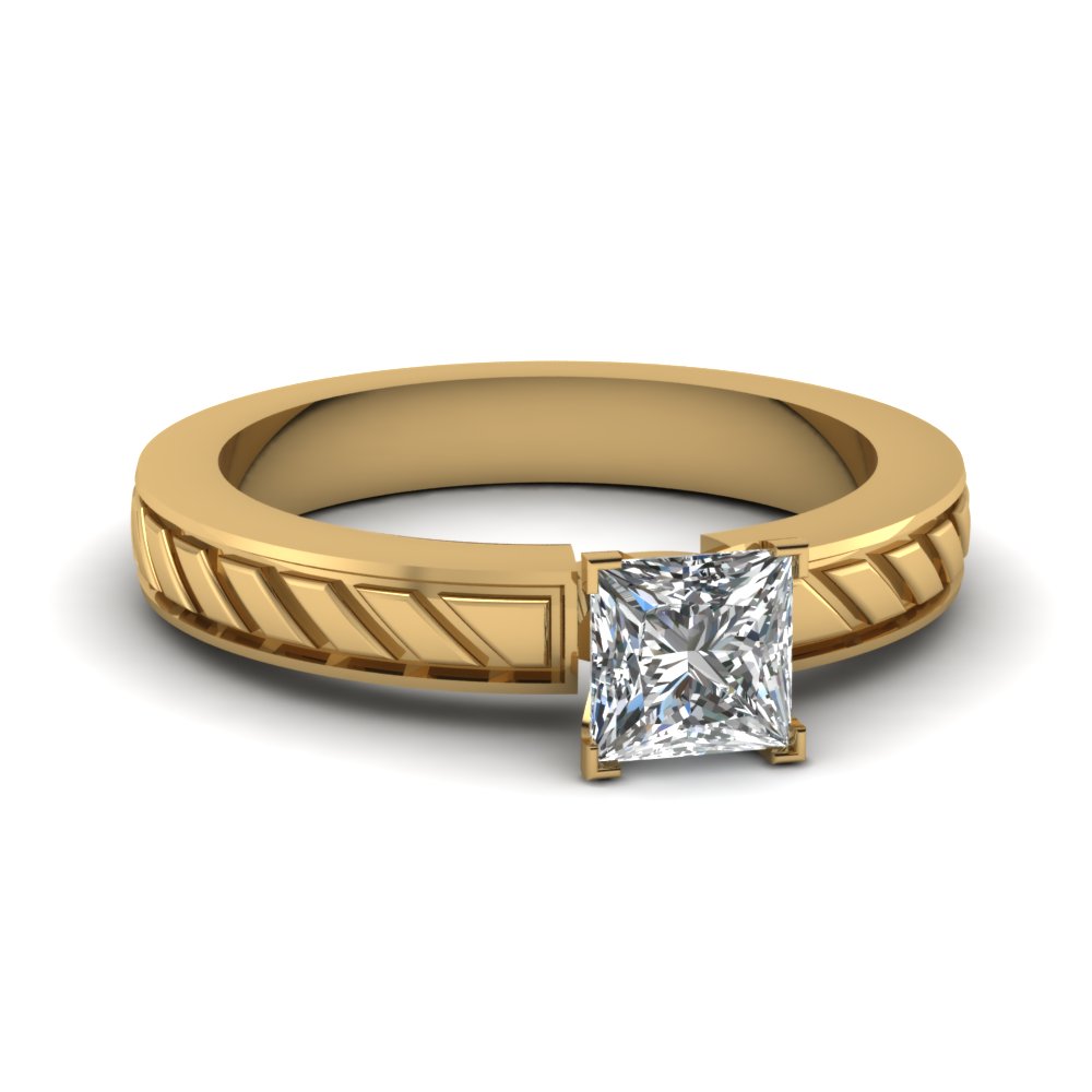 0.75 Carat Princess Cut Diamond Engagement Ring For Her