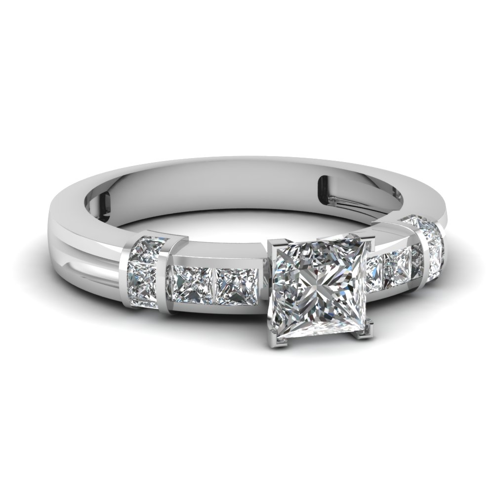 Bar setting diamond on sale ring