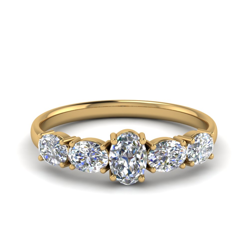 5 Stone Trellis Style Prong Set Round Diamond Engagement Ring GIA F SI1  1.22Ctw | eBay