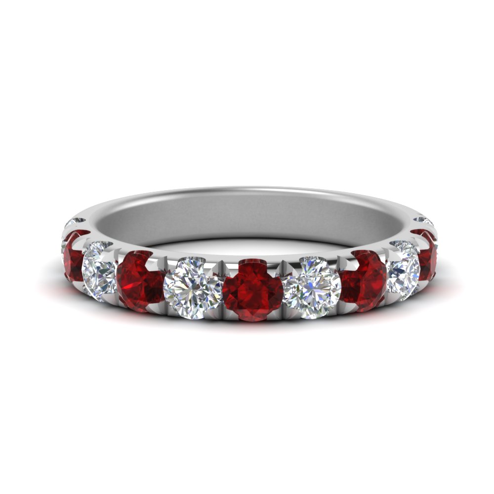 1-carat-scalloped-diamond-wedding-band-with-ruby-in-FD123883RO(3.00MM)GRUDR-NL-WG