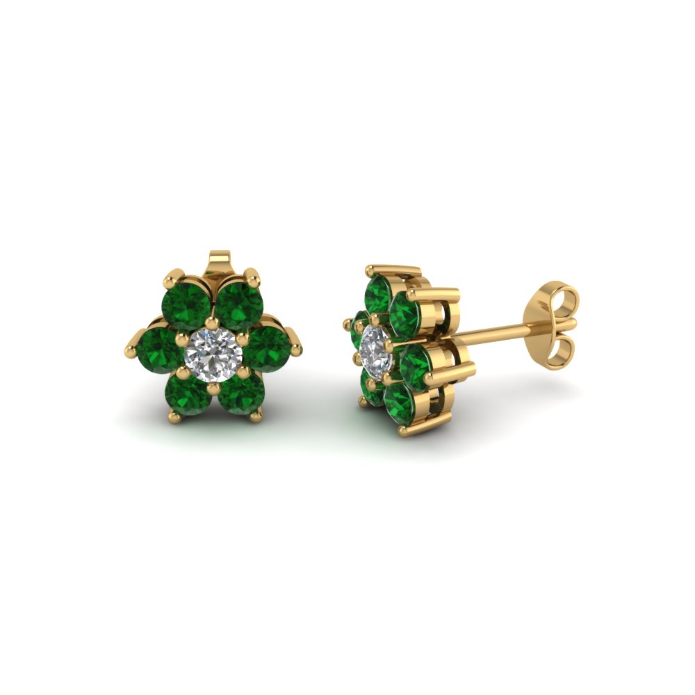 1 Ct 7 Stone Flower Diamond Earring 1 Ct 7 Stone Flower Diamond Earring