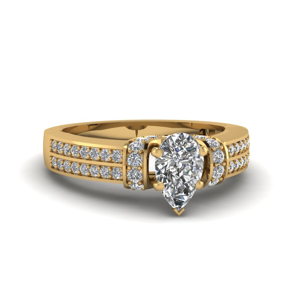 1 Ct. Diamond Pave 2 Row Engagement Ring
