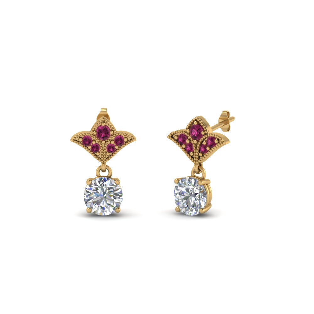 Flash Gold Plated | Fashion Flower Design Drop Female Earring - Gem O  Sparkle