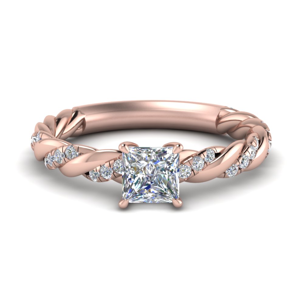 1.15 Ct. Diamond Rope Wedding Ring In 