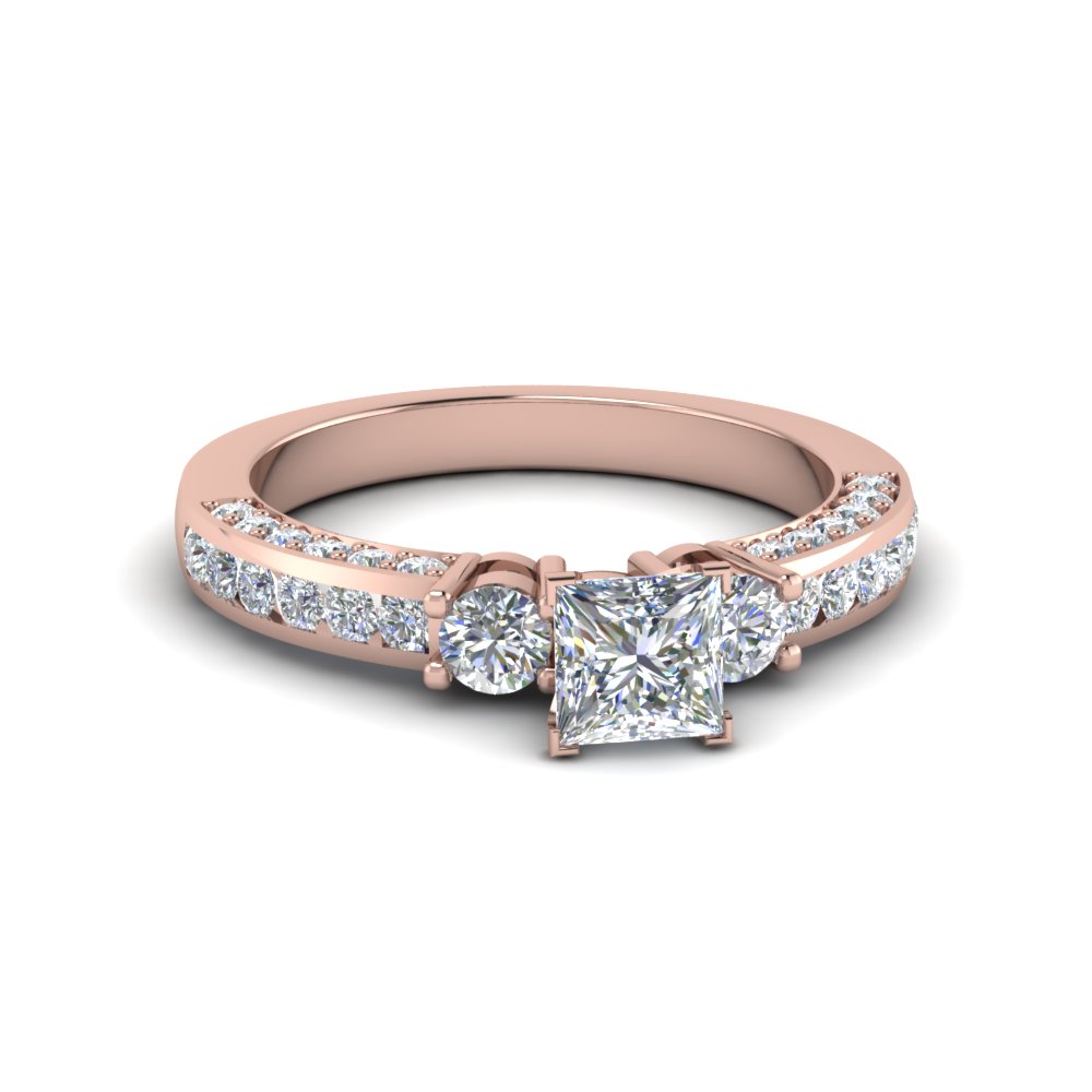 1.25 Ct Princess Cut Diamond 14k Yellow Gold Finish Solitaire Engagement Ring