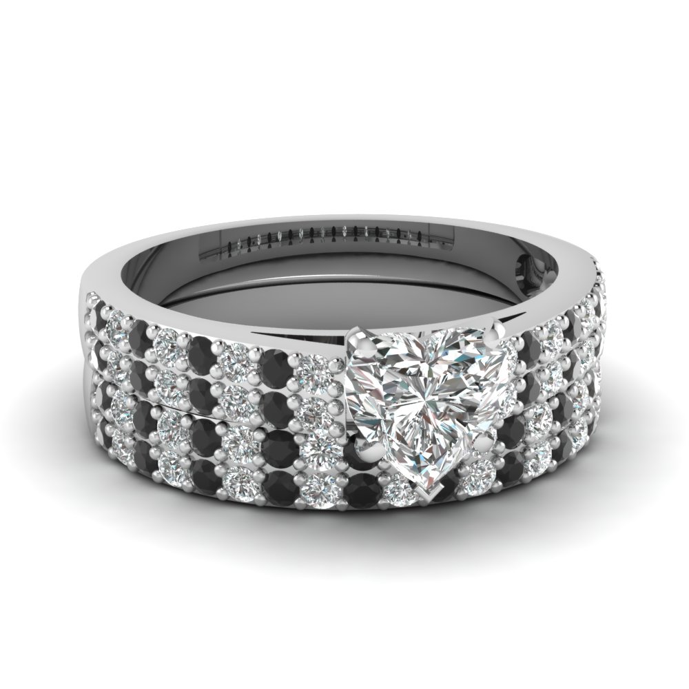 14K White Gold Round Cut Two Row Diamond Half-Eternity Band (0.38 Ct,G  Color,Si1 Clarity)