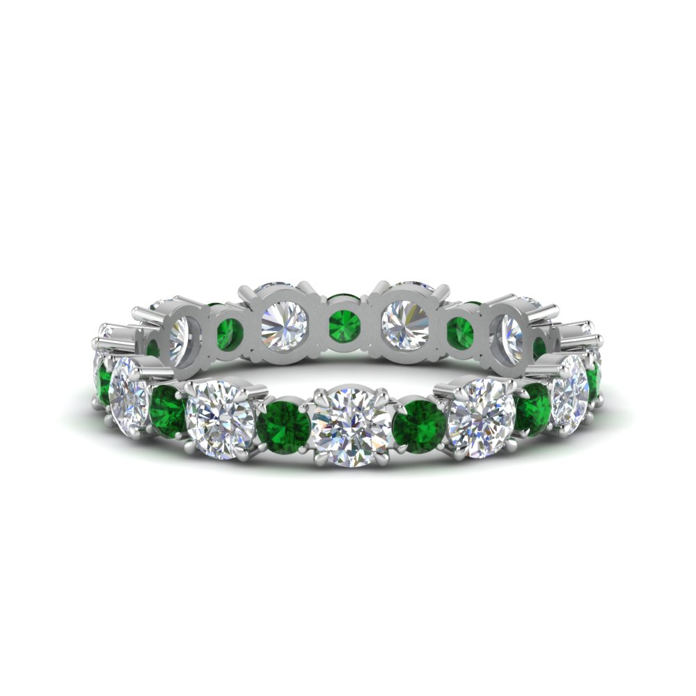 1.50-ct.-asymmetrical-diamond-eternity-band-with-emerald-in-FDEWB123628RO(3.00MM)GEMGR-NL-WG