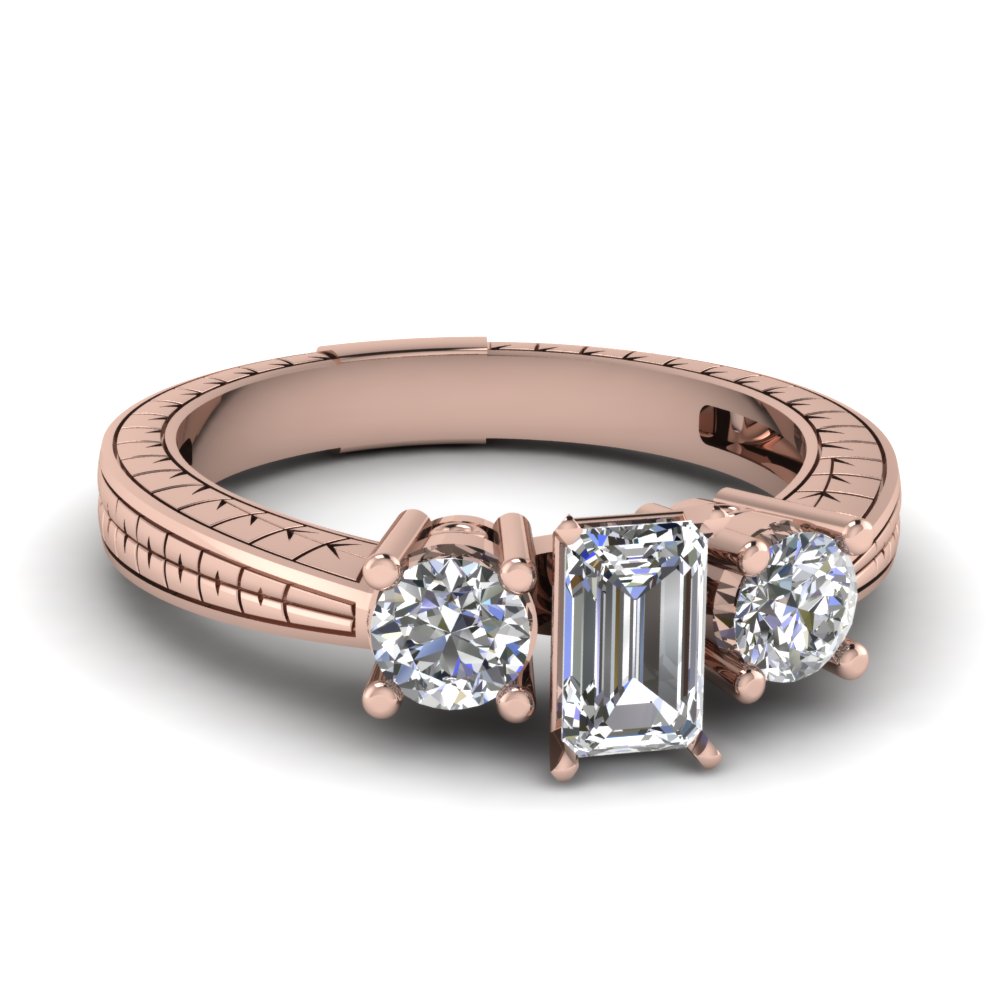 Emerald Diamond Vintage Rings