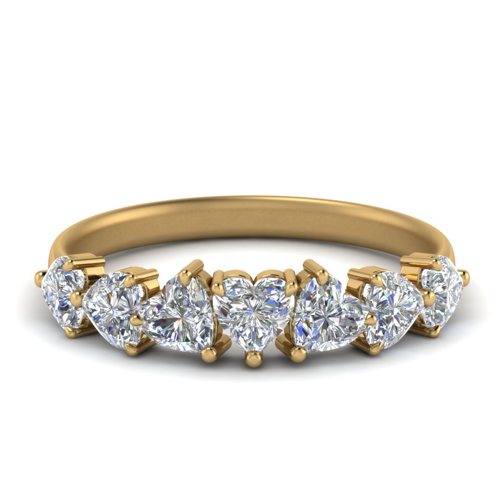1.75 Ct. Seven Stone Heart Cut Diamond Ring