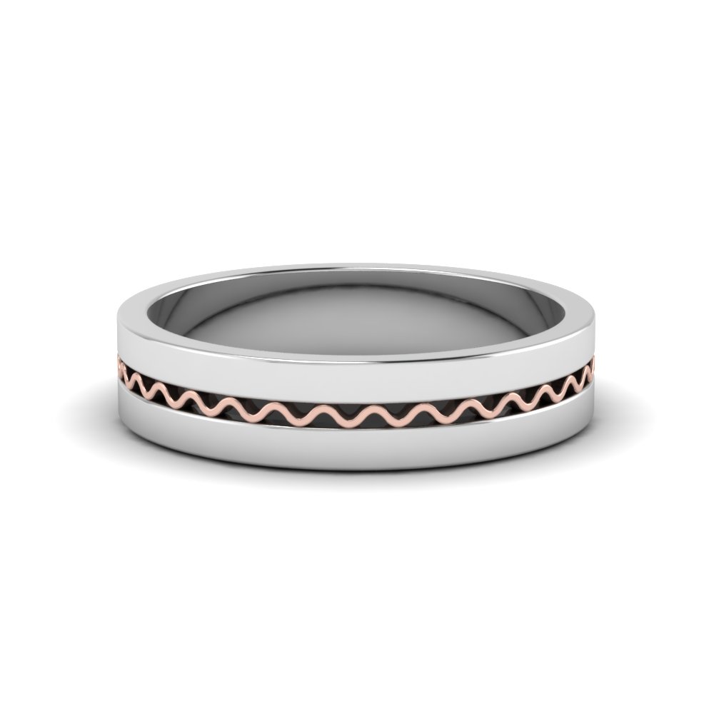 Mens Wave Comfort Fit Wedding Ring