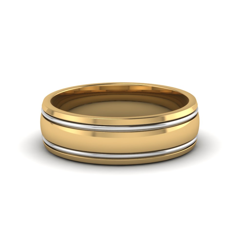  Yellow Gold Mens Wedding Bands