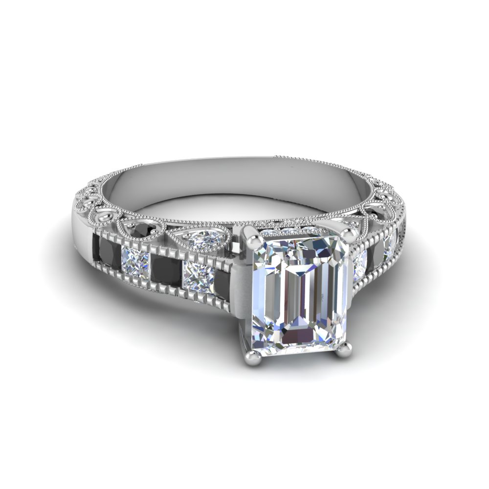 1 Carat White Diamond Platinum Engagement Ring - D.Bachet Joaillier
