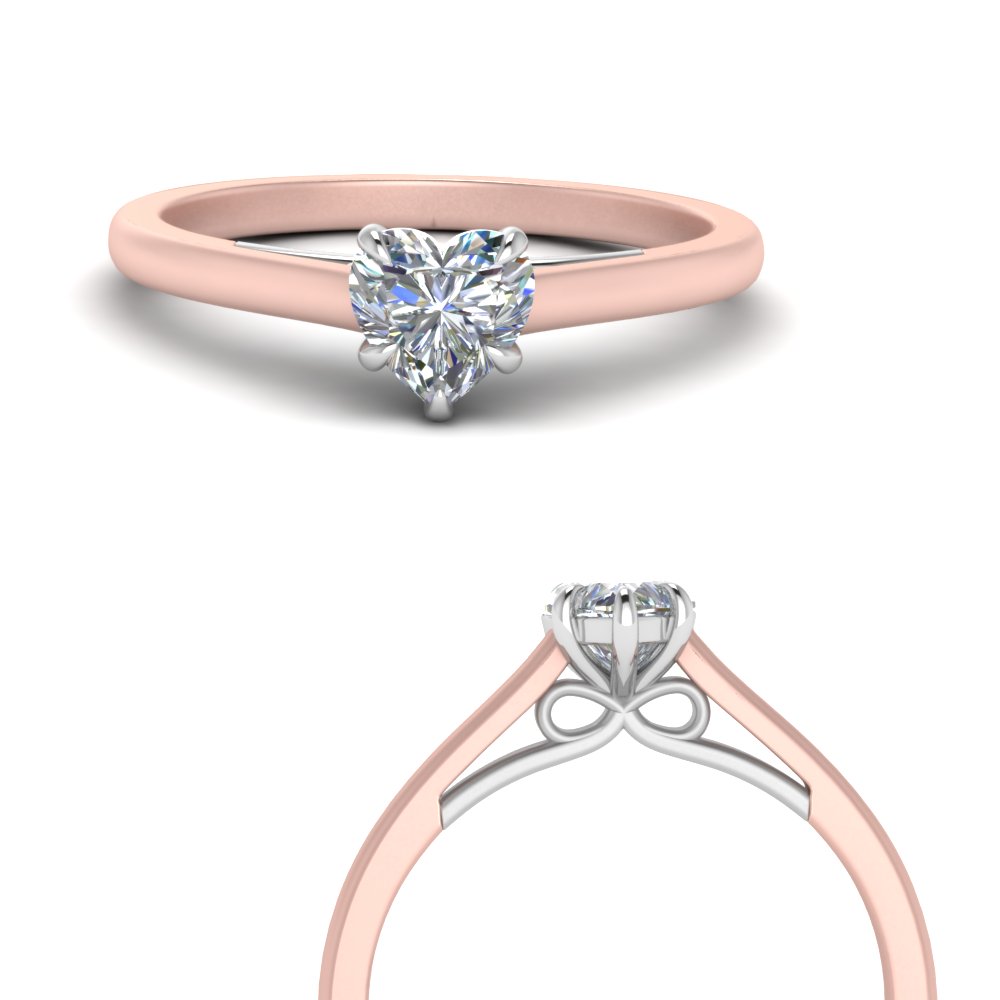 Heart Shaped Solitaire Rings