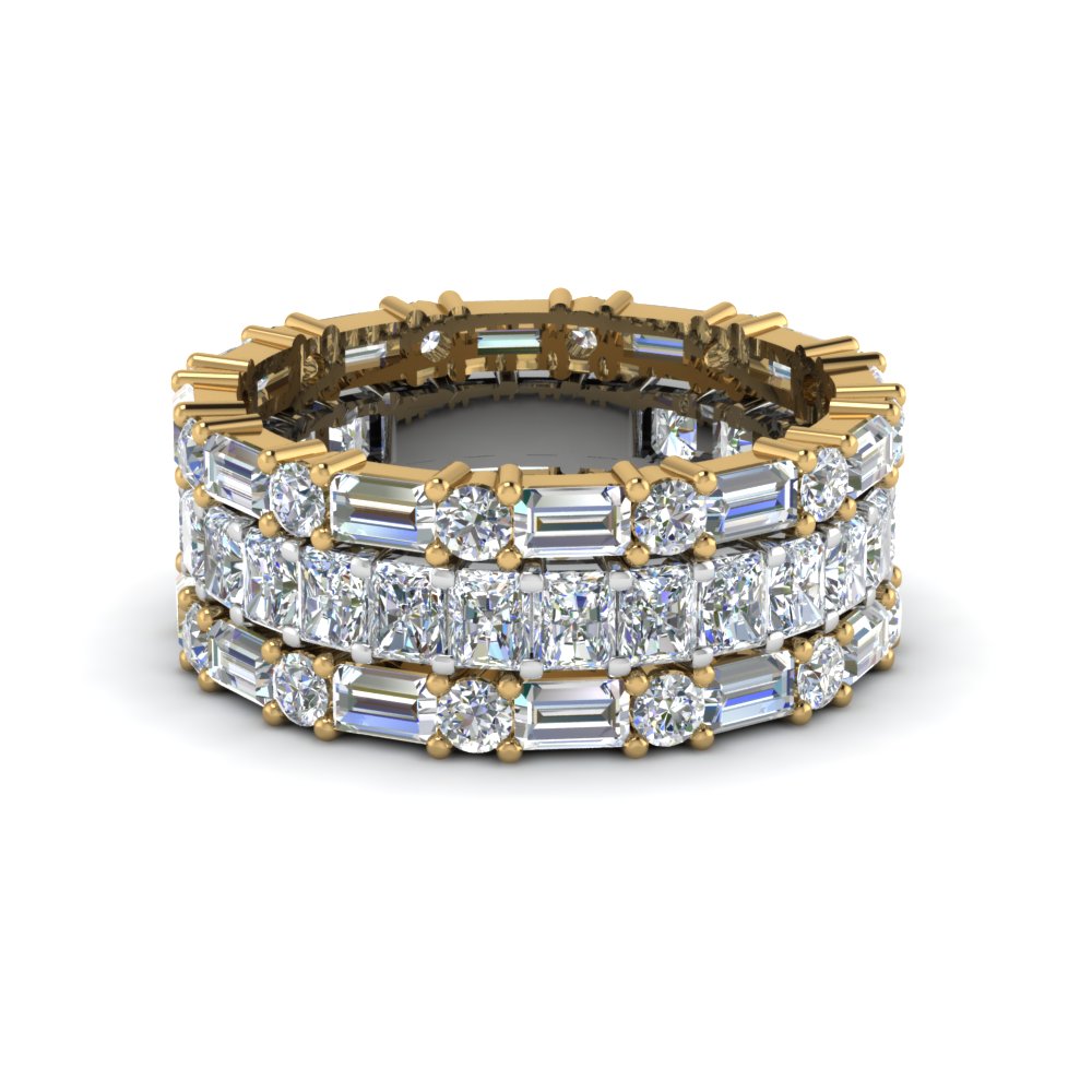 Radiant Cut Diamond Stackable Band