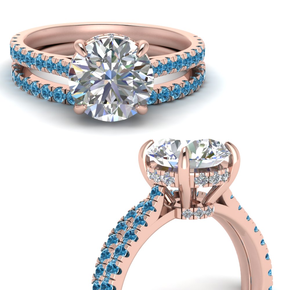 3 Carat Diamond Hidden Halo Bridal Ring 
