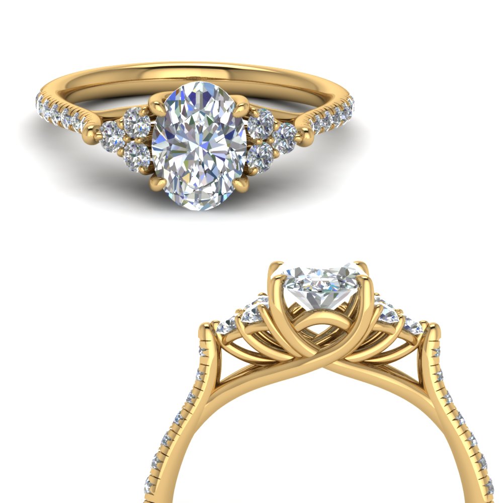 3 Carat Oval Trellis Engagement Ring