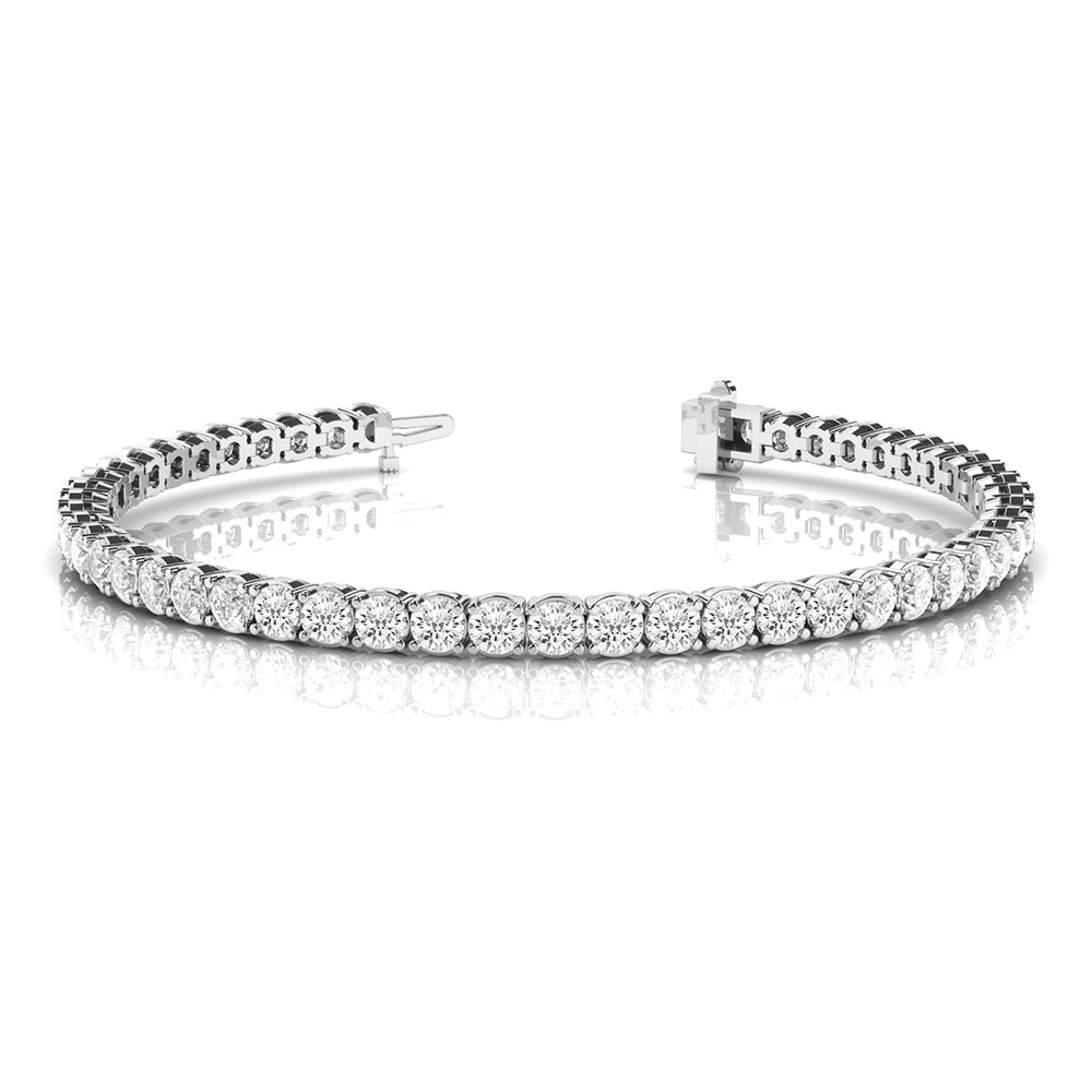 3 carat round diamond tennis eternity bracelet in 14K white gold FDOBR70159 NL WG