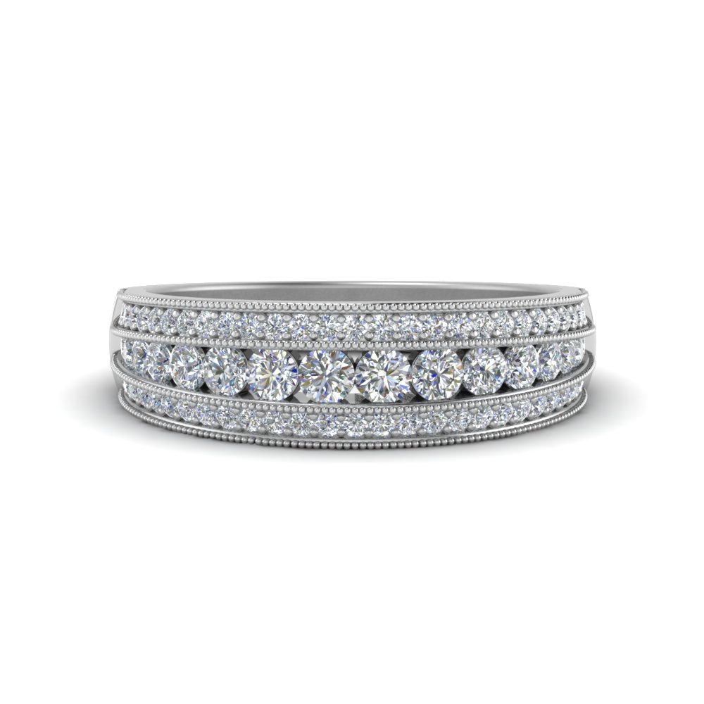 3 row diamond eternity band