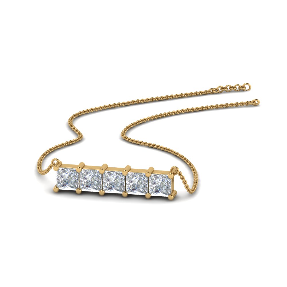 Princess Cut Diamond Solitaire Pendant #105078 - Seattle Bellevue | Joseph  Jewelry