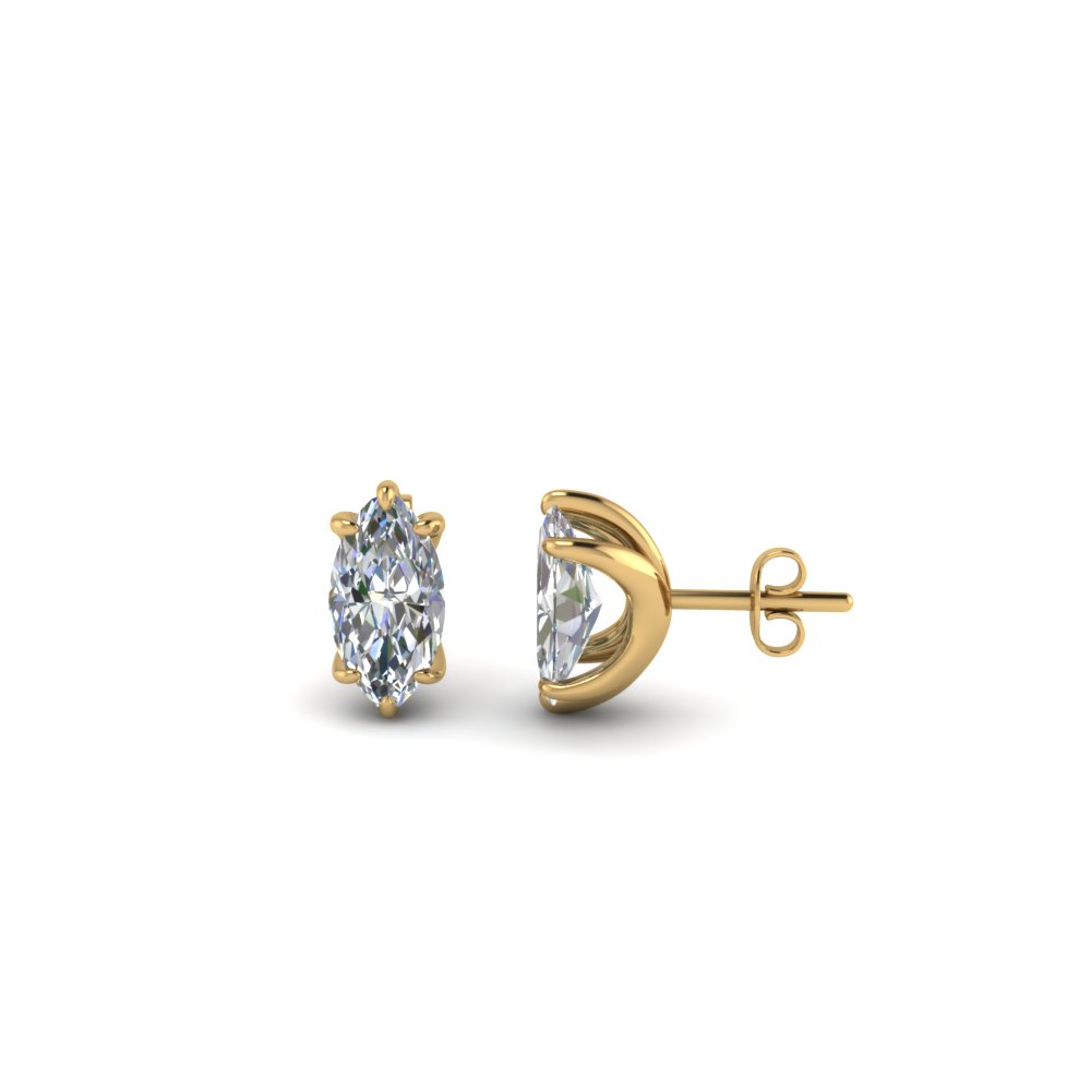 6-prong-marquise-diamond-stud-earring-(half-carat)-in-FDEAR8461MQ-0.25CT-NL-YG
