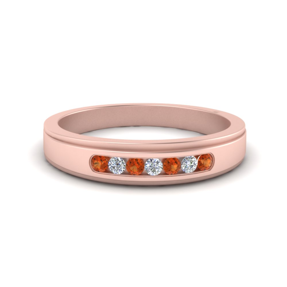 7-stone-mens-round-diamond-ring-with-orange-sapphire-in-FDM124203ROGSAOR-NL-RG