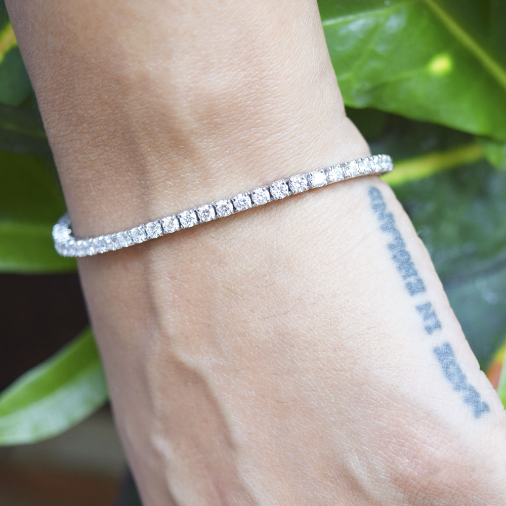 Diamond Tennis Bracelet For Women 3 Ctw In 14k White Gold Diamond Tennis Bracelet For Women 3 Ctw In Fdbrc8636 3ct Nl Wg