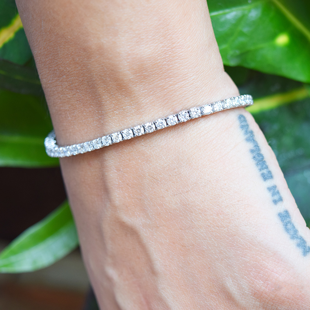 18k White Gold Diamond Fascinating Diamonds Tennis Diamond Bracelet 4 5 Carat In Fdbrc8637 5ct Nl Wg