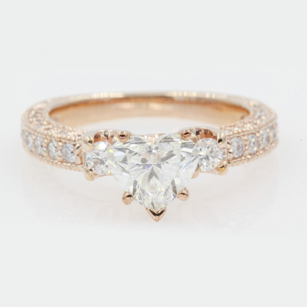 3 Ct. Heart Diamond Vintage Ring