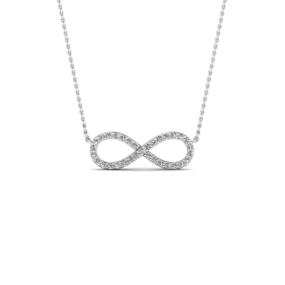 Infinity Necklace Diamond Pendant