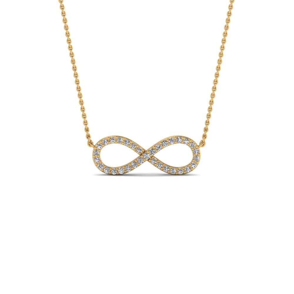 Infinity Necklace Diamond Pendant
