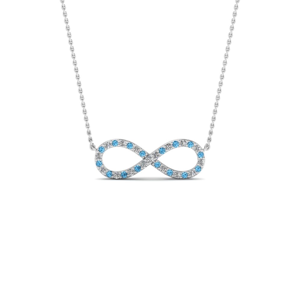 blue infinity necklace