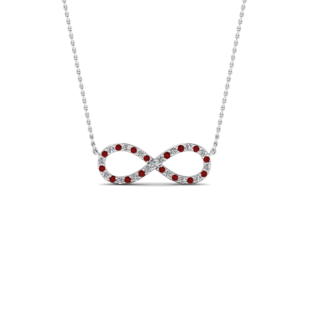 platinum infinity necklace