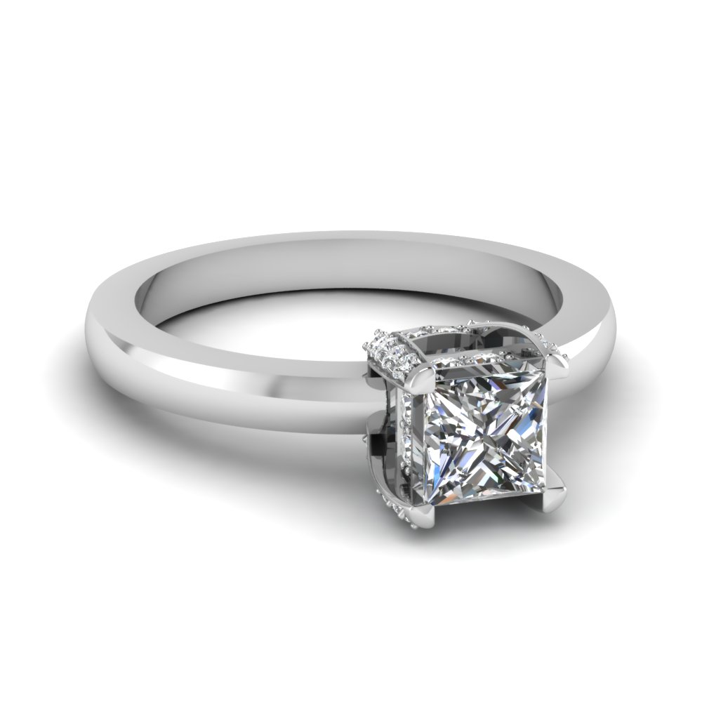 Princess Cut 1/2 Carat Diamond Engagement Rings