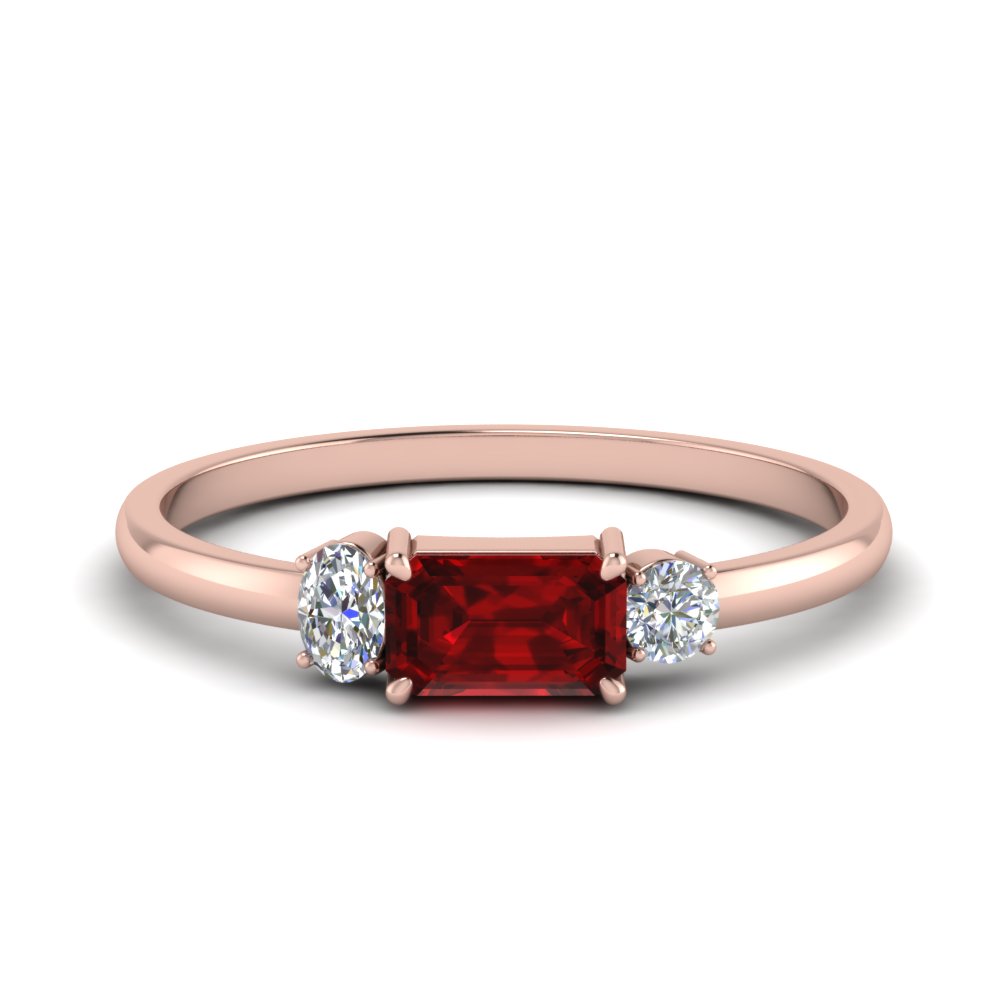 Alternate Ruby 3 Stone Ring