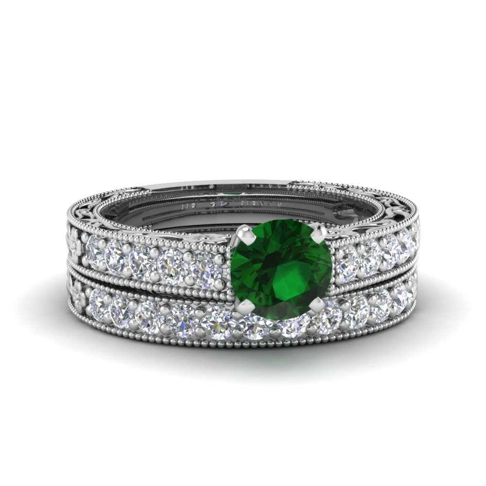 Emerald Wedding Ring Sets - mypic.asia