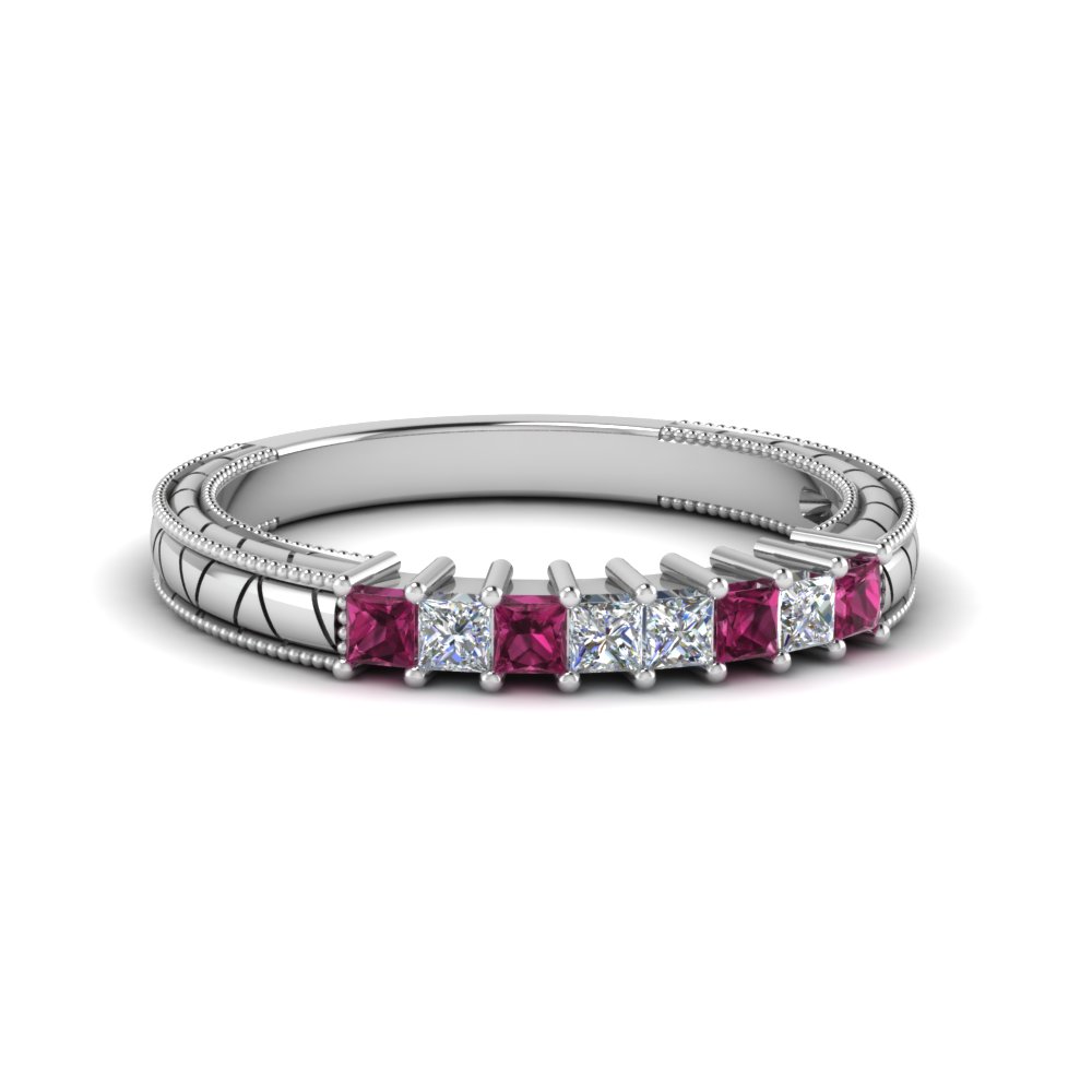Antique Pink Sapphire Band
