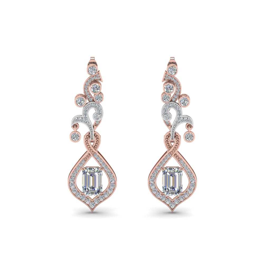 Art Deco Diamond Drop Earring