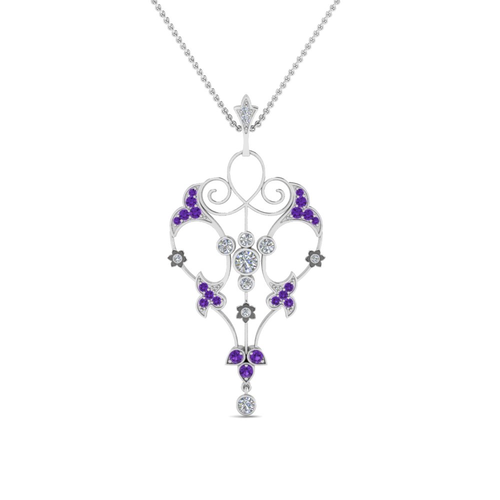 Art Deco Filigree Diamond Necklace