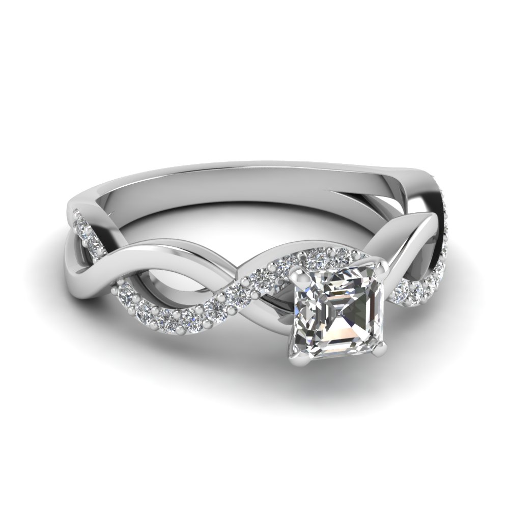 Infinity Asscher Cut Diamond Engagement 
