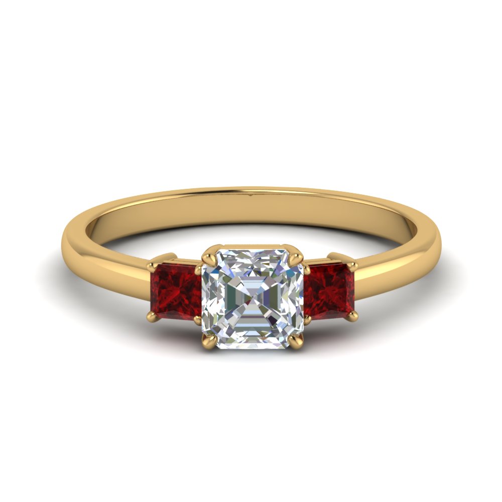 Ruby 3 Stone Ring
