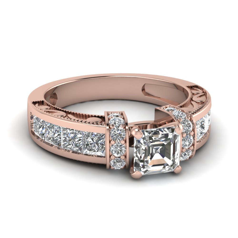 Buy Affordable Vintage  Rose Gold Engagement  Rings  Online  