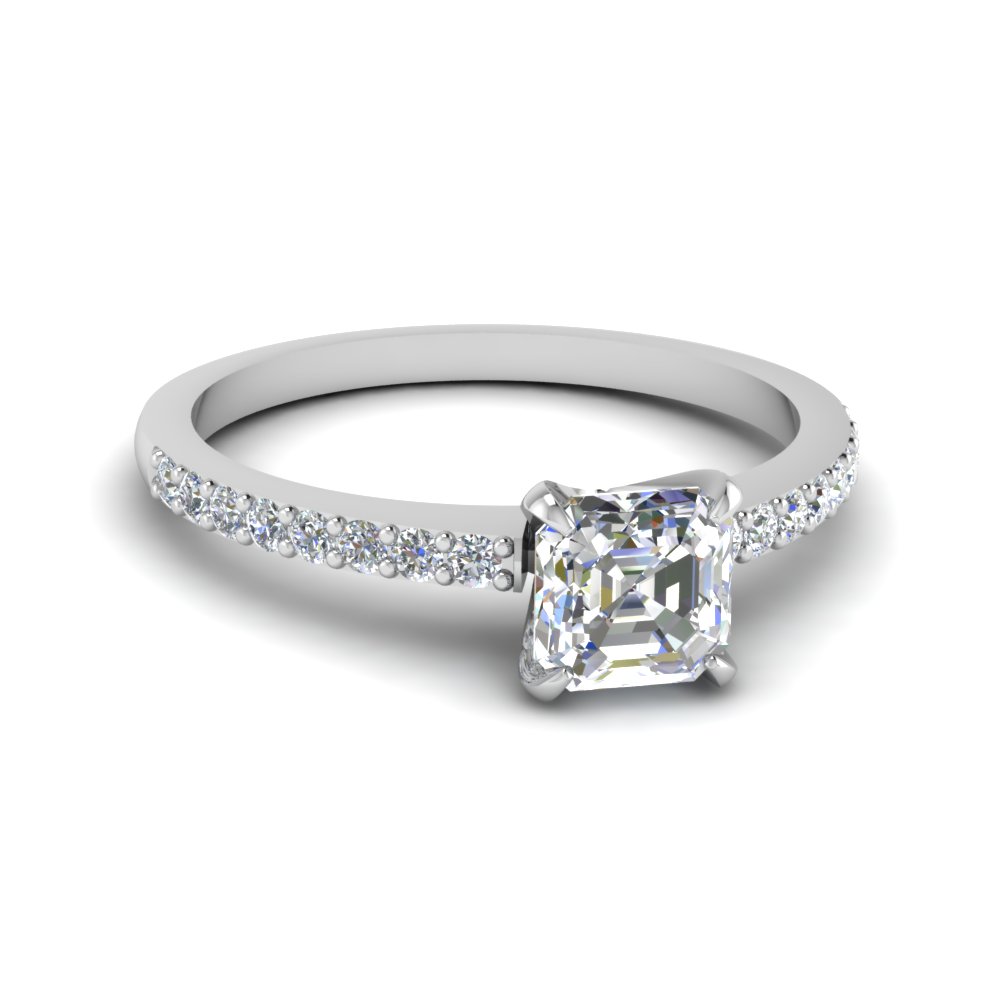 Delicate Asscher Diamond Ring